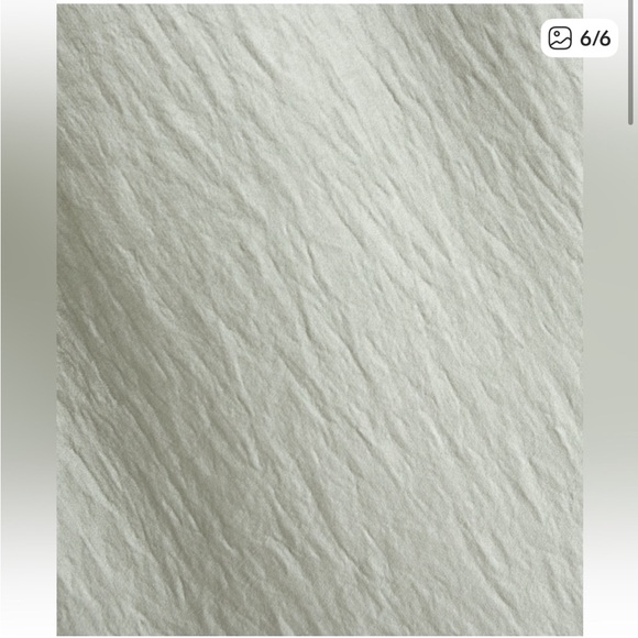 Abercrombie & Fitch Frosty Olive Short-Sleeve Crinkle Satin Maxi Dress - S - Picture 8 of 8